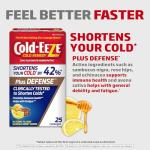 Cold-Eeze Plus Defense Natural Manuka Honey Lemon Zinc Lozenges, Homeopathic Cold Remedy, Shortens Common Cold Symptoms, Promotes Immune Health, Sambucus Nigra, Echinacea and Rose Hips, 25 Ct.
