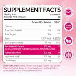 Warmbioder Saw Palmetto for Women Gummies,Organic Saw Palmetto with Pumpkin Seed Oil for Hair Growth,Urinary Health, Sugar Free, Vegan,Cranberry Extract Gummies