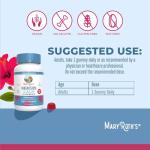 MaryRuth Organics Calm Magnesium Citrate Gummies | 2 Month Supply | Sugar Free | Magnesium Supplement for Adults | Stress Relief | Bone Health | Vegan | 60 Count