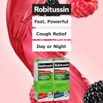 Robitussin DM Max Cough Plus Chest Congestion and Robitussin Maximum Strength Nighttime Cough DM, Adult Formulas - 2 x 8 Fl Oz Bottles