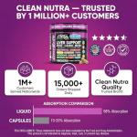 Clean Nutraceuticals Liver Cleanse Detox & Repair | Milk Thistle Supplement + NAC, TUDCA, Dandelion Root, Artichoke, Choline, Ginger, Beet Root, Burdock, Taurine, Liver Support 90 Capsules