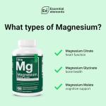 Essential Elements Magnesium Plus Zinc with Vitamin D3 - Scientifically Formulated Heart, Bone, & Muscle Support - 225mg Triple-Strength Magnesium Complex with Glycinate, Malate, Citrate - 360 Count