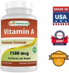 Best Naturals Vitamin A 25000 IU (7500 mcg), Non-GMO Formula Supports Healthy Vision & Immune System and Healthy Growth & Reproduction, 180 Softgels (180 Count (Pack of 2))