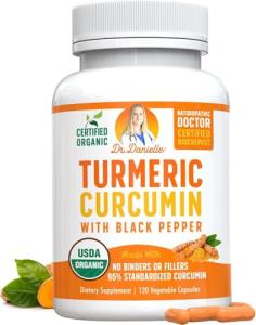 Organic Turmeric Curcumin with Black Pepper Extract 2000mg - High Absorption Ultra Potent Supplement - 95% Curcuminoids - Vegan, Non GMO - 120 Capsules