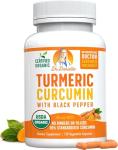 Organic Turmeric Curcumin with Black Pepper Extract 2000mg - High Absorption Ultra Potent Supplement - 95% Curcuminoids - Vegan, Non GMO - 120 Capsules