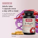 Jarrow Formulas B-Right Vitamin B Complex Formula - 100 Veggie Caps - Cellular Energy & Metabolism Support - Supports Brain, Cellular & Cardiovascular Health - 100 Servings