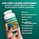 Dr. Berg Liver Cleanse Detox Capsules w/Unique Blend of Milk Thistle, Ox Bile & Folate - Liver Supplement Includes Turmeric, Black Pepper & Choline - 60 Capsules