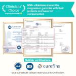 60 Day Supply Magnesium Glycinate 400mg Gummies with Ashwagandha, L-Theanine, CoQ10, Vitamin D3 & B6, Sugar Free Magnesium Gummies for Adults & Kids, Stress Relief, Sleep & Calm, Vegan, Gluten Free