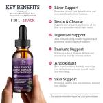 (2 Pack) Milk Thistle Liquid Drops Silymarin 1000mg, Liver Supplement Detox & Cleanse with Dandelion & Artichoke, Milk Thistle Organic Extract for Support Repair Liver Health, Vegan, Non-GMO, 1 Fl Oz