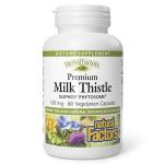 Natural Factors HerbalFactors Premium Milk Thistle, Liver Health Formula, 60 Capsules