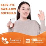 Pumpkin Seed Oil with Saw Palmetto Softgels, 3000mg Per Serving, 300 Softgels | Cold-Pressed with Essential Fatty Acids & Phytosterols | Supports Hair, Urinary, Bladder & Prostate Health | Non-GMO