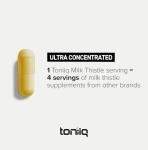 Toniiq Milk Thistle - Ultra High Potency 50:1 Extract with 80% Silymarin - Highly Concentrated - Third-Party Lab Tested - 240 Capsules