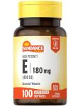 Sundance Vitamin E 180mg (400 IU) | 100 Quick Release Softgels | High Potency Formula | Non-GMO and Gluten Free Supplement
