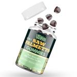 Saw Palmetto Gummies for Men – 600mg Extra Strength DHT Blocker with Biotin, Pumpkin Seed – Supports Prostate Function, Urinary Flow & Hair Regrowth Supplement, 60 Passionfruit-Dragonfruit Gummies