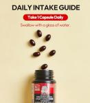 Korean Red Ginseng Extract Capsule Plus - All-in-One Vegan Supplements - Energy Boost & Immune Support, Caffeine Free & Non-GMO (600mg, 30 Capsules)