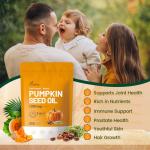 VivoNu Pumpkin Seed Oil with Saw Palmetto Capsules | Cold Pressed, Pure Virgin Oil, Essential Fatty Acids & Phytosterols | 300 SoftgelsSupports Hair, Urinary, Bladder & Prostate Health | Non-GMO