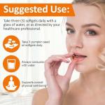 Pumpkin Seed Oil with Saw Palmetto, 1000mg per Serving, 300 Softgels – Cold Pressed Pumpkin Seed Oil Capsules for Hair, Prostate, Urinary & Bladder Health – Non-GMO, Gluten-Free, Pure & Natural