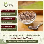 Organic Way Whole Milk Thistle Seeds (Silybum marianum) - Herbal Tea | European Wild-Harvest, Organic & Kosher Certified, Vegan, Non GMO & Gluten Free, USDA Certified, Origin - Albania (16 Oz)