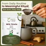 Organic Way Whole Milk Thistle Seeds (Silybum marianum) - Herbal Tea | European Wild-Harvest, Organic & Kosher Certified, Vegan, Non GMO & Gluten Free, USDA Certified, Origin - Albania (16 Oz)