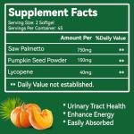 EAZGOO Saw Palmetto Supplement, Saw Palmetto Extract 750mg, with Lycopene, Pumpkin Seed Powder, for Men and Women,Non-GMOs & Gluten, Vegan, 90 Count Capsules（Pack of 2）