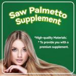 EAZGOO Saw Palmetto Supplement, Saw Palmetto Extract 750mg, with Lycopene, Pumpkin Seed Powder, for Men and Women,Non-GMOs & Gluten, Vegan, 90 Count Capsules（Pack of 2）