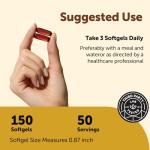 Micro Ingredients Pumpkin Seed Oil with Saw Palmetto, 150 Softgels | Cold Pressed, Pure Virgin Oil, Essential Fatty Acids, & Phytosterols | Natural Herbal Supplement | Non-GMO