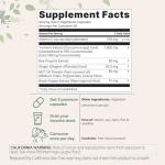 Micro Ingredients Pure Turmeric Curcumin Supplement 1,000mg – 95% Curcuminoids with Black Pepper & Ginger – High Absorption for Joint & Antioxidant Support* – Filler Free, 240 Veggie Capsules