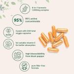 Micro Ingredients Pure Turmeric Curcumin Supplement 1,000mg – 95% Curcuminoids with Black Pepper & Ginger – High Absorption for Joint & Antioxidant Support* – Filler Free, 240 Veggie Capsules