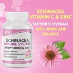 Arymar Echinacea Complex with Vitamin C & Zinc: 3-in-1 Seasonal Formula, Natural Antioxidant Rich Herbal Capsules, 60 Count