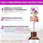 QYQIZWIA Milk Thistle Silymarin Marianum Liquid Drop for Liver & Kidney Cleansing Support, Potent Antioxidant, Herbal-Based Formula, Sugar-Free, Alcohol-Free, Non-GMO - 2 Fl.Oz/60 ML