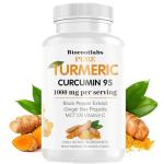 Biorootlabs Turmeric Curcumin | Pure Turmeric Curcumin Supplement 1000mg | 95% Curcuminoids with Bee Propolis, Ginger, MCT Oil, Fat Soluble Vitamin C, & Black Pepper 120 Capsules (1)