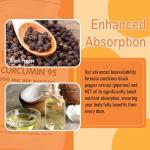 Biorootlabs Turmeric Curcumin | Pure Turmeric Curcumin Supplement 1000mg | 95% Curcuminoids with Bee Propolis, Ginger, MCT Oil, Fat Soluble Vitamin C, & Black Pepper 120 Capsules (1)