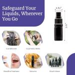 Infinity Jars 5 Ml (.17 fl oz) Black Ultraviolet Glass Fine Mist Spray Bottle Cleaning Products Refillable Containers Homemade Perfume Blends Room, Sprays Bath Beauty Hair, Screw Top Bottles 3-Pack