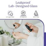 Infinity Jars 5 Ml (.17 fl oz) Black Ultraviolet Glass Fine Mist Spray Bottle Cleaning Products Refillable Containers Homemade Perfume Blends Room, Sprays Bath Beauty Hair, Screw Top Bottles 3-Pack