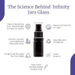 Infinity Jars 5 Ml (.17 fl oz) Black Ultraviolet Glass Fine Mist Spray Bottle Cleaning Products Refillable Containers Homemade Perfume Blends Room, Sprays Bath Beauty Hair, Screw Top Bottles 3-Pack