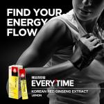 JUNG KWAN JANG Everytime Korean Red Ginseng Extract 1,050mg & Lemon - Vegan Energy Drink Liquid Stick Supplements - Builds Stamina & Immunity, Non-GMO (10 Sticks, 0.34 fl oz)