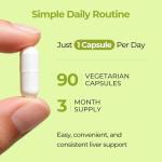 OxyEnergy Silymarin Milk Thistle 300mg Extract with Vitamin C, Inositol & Pueraria, Liver Detox & Repair Support, Antioxidant Support,90 Capsules, Pack of 3