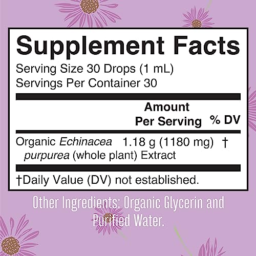 Organic Echinacea Liquid Supplement - 1 oz