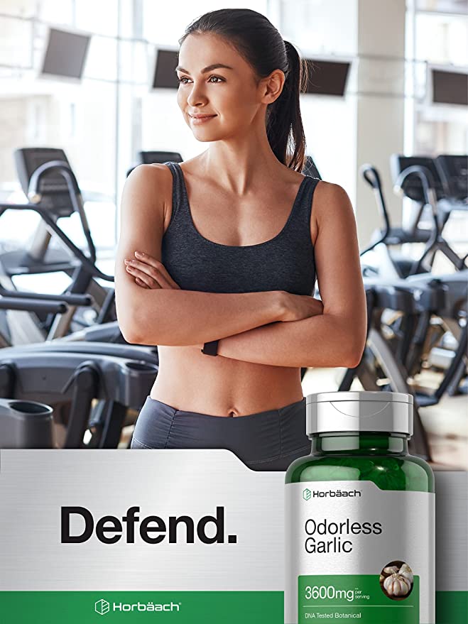 3600mg Odorless Garlic Softgels | Non-GMO, Gluten-Free