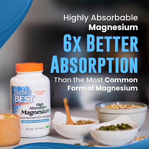 High Absorption Magnesium Chelate, Non-GMO, Vegan, 240 Count