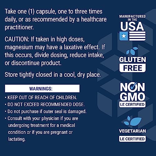 Magnesium Capsules for Cardiovascular Health - 100ct