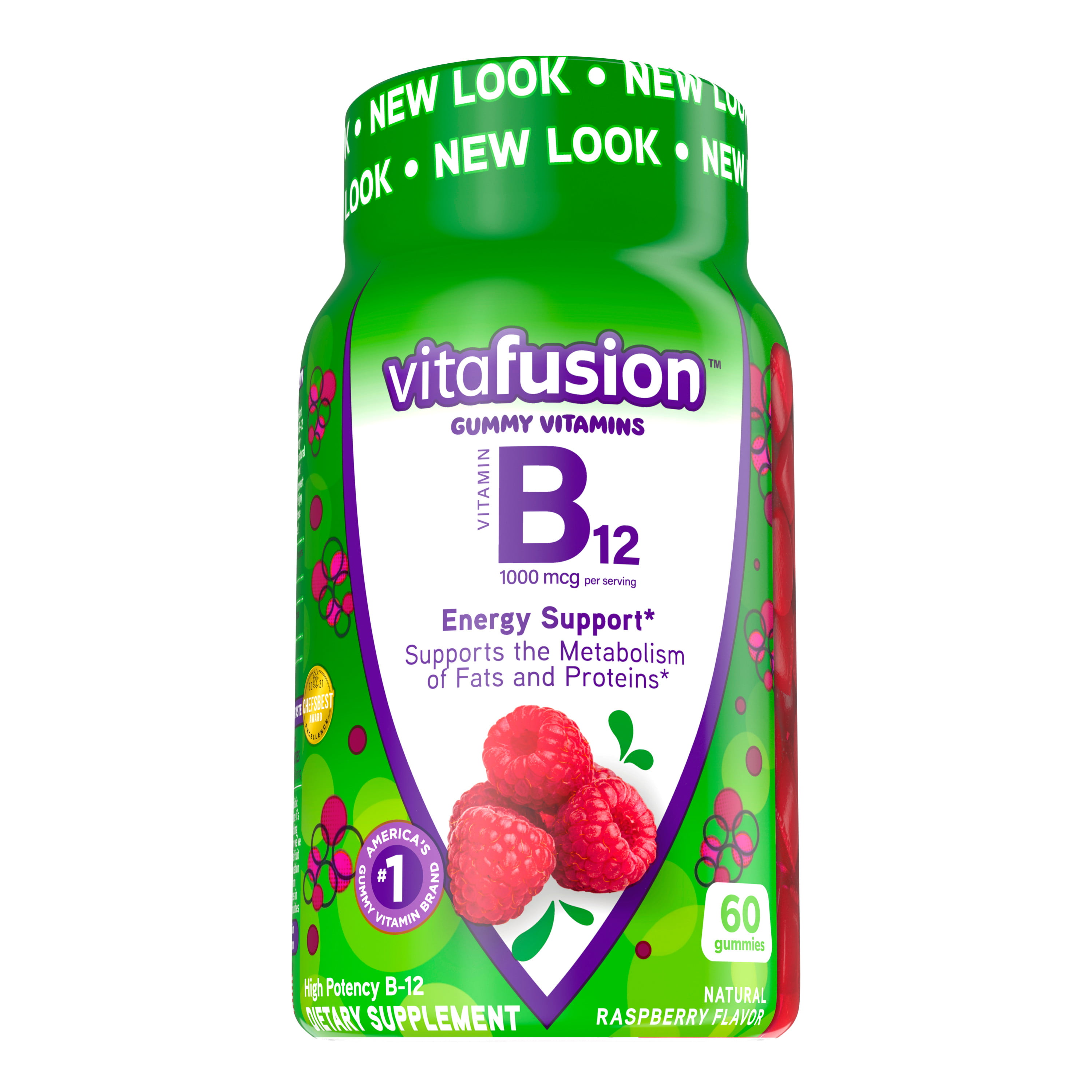Vitafusion Raspberry B12 Gummies, 60ct