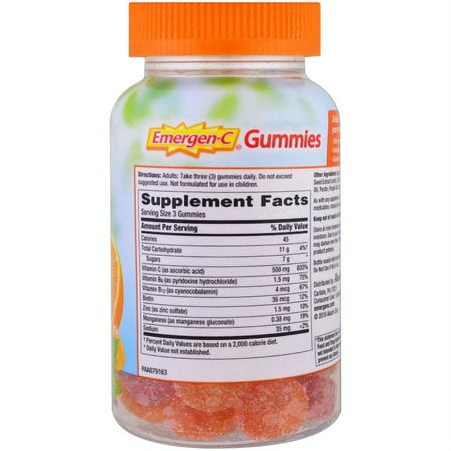 Emergen-C Adult Vitamin C Gummies, Fruit Flavors, 45 Ct