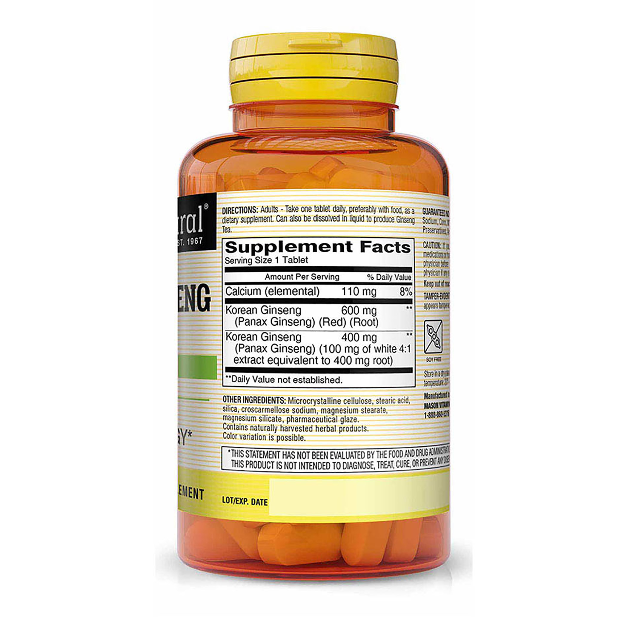 Korean Panax Ginseng Tablets - Energy and Focus