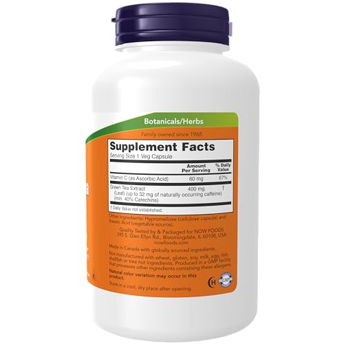 Green Tea Extract with Vitamin C, 250 Capsules