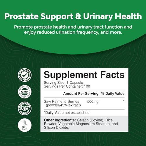 Saw Palmetto Capsules for Prostate & Hair Loss