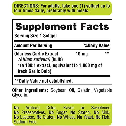 Garlic 1000 mg softgels, 250 count