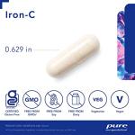 Pure Encapsulations Iron-C with Vitamin C - 60 Capsules