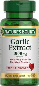 Nature’s Bounty Garlic Extract, 1000mg, 100 Softgels