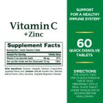 Nature's Bounty Vitamin C + Zinc, 60 Tablets